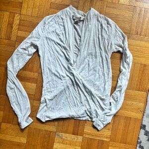 white long sleeve wrap top - super soft - looking for best offer